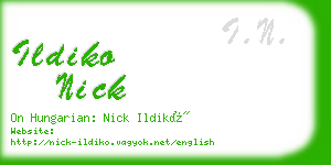 ildiko nick business card